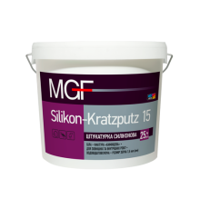 MGF Silikon-Kratzputz 15 Штукатурка Барашек белая декоративная силиконовая 1.5 мм, 25 кг