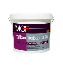 MGF Silikon-Reibeputz 20 Штукатурка Короед белая декоративная силиконовая, 25 кг