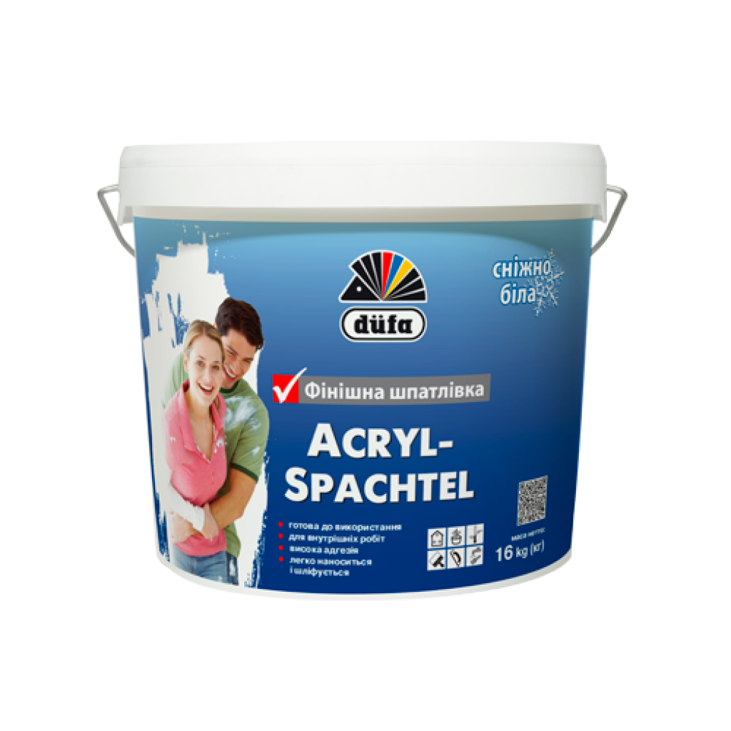 Dufa Acryl-Spachtel Готовая Финишная Шпаклевка акриловая, 16 кг