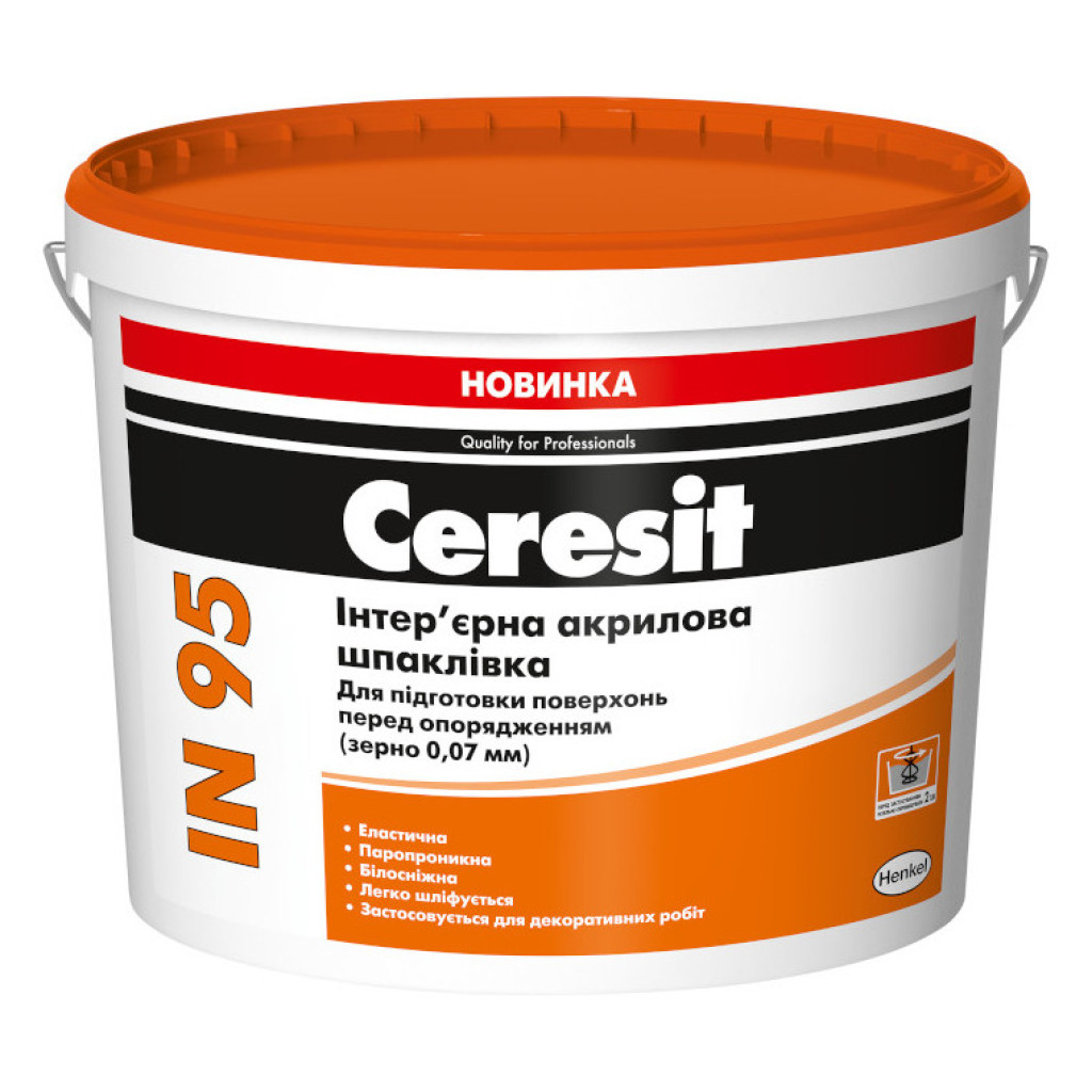 Ceresit IN-95 Шпаклевка интерьерная акриловая, 15 л