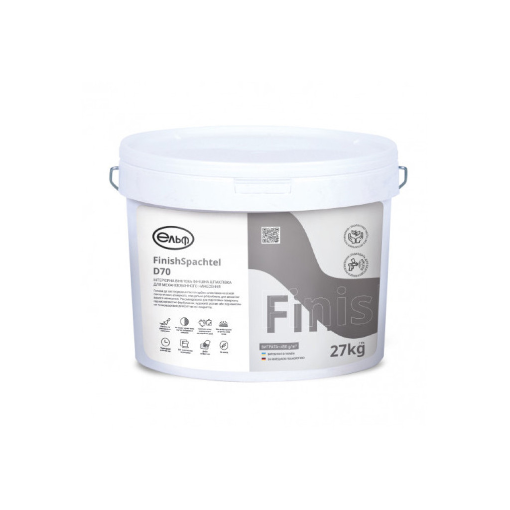 Ельф FinishSpachtel D70 Шпаклевка виниловая, 27 кг