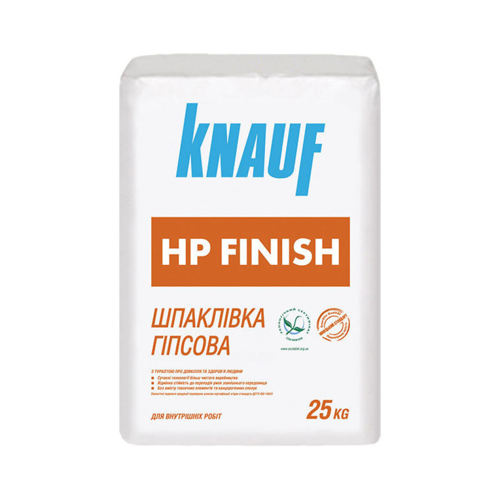 Knauf HP Finish Шпаклевка гипсовая, 25 кг