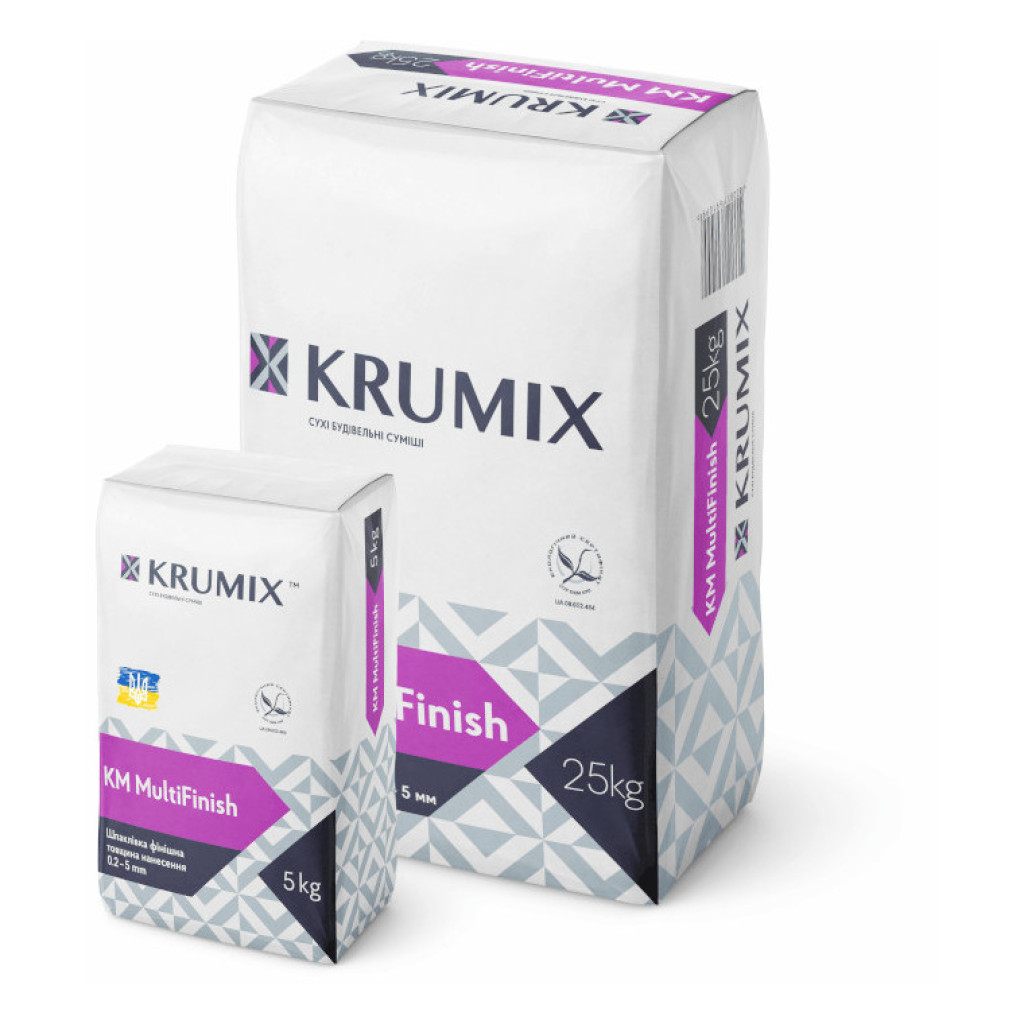 Krumix KM MultiFinish Шпаклевка гипсовая, 25 кг