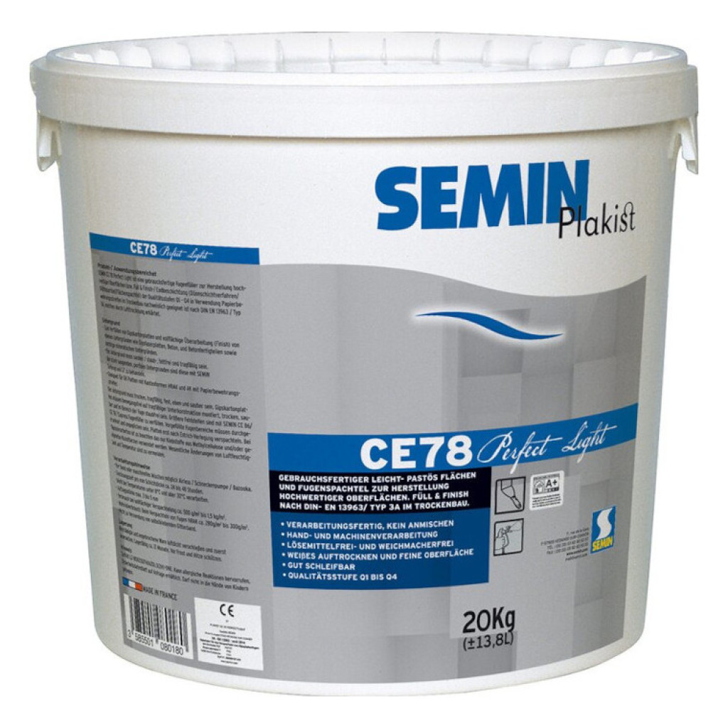 Semin CE-78 Perfect Light Шпаклевка облегченная для гипсокартона, 20 кг