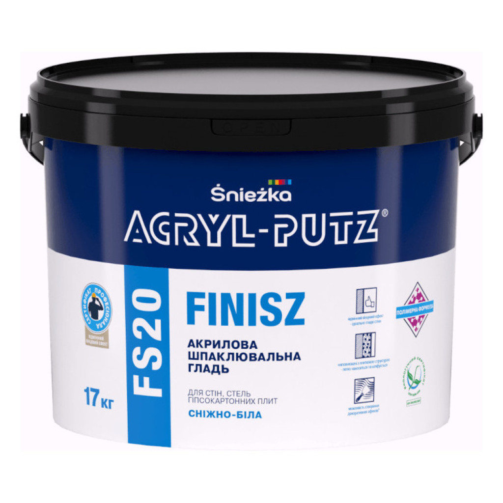 Sniezka Acryl-Putz FS-20 Шпаклевка финишная акриловая, 27 кг