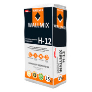 Wallmix H-12 Шпаклевка цементная финишная фасадная (Белая), 15 кг