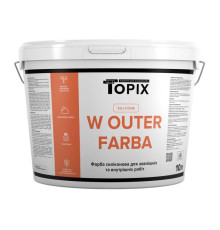 Topix W Outer Farba Silicone Силіконова фасадна і інтер’єрна біла фарба, 10 л