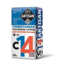 Artisan С-14 Клей для пенопласта, пенополистирола, стиродура, пеноплекса и минваты и армирования теплоизоляции, 25 кг