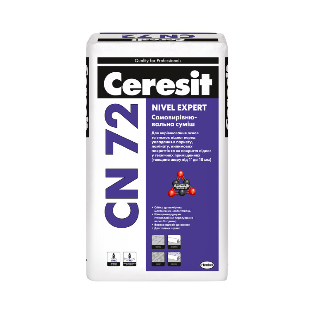 Ceresit СN-72 Самовыравнивающая смесь для пола, 1-10 мм, 25 кг