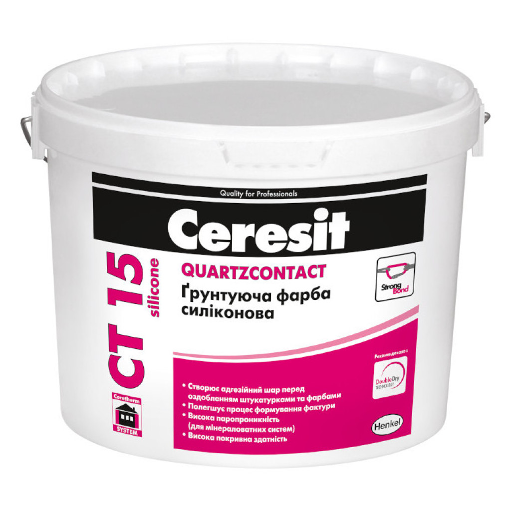 Ceresit CT 15 Silicone Грунт-краска силиконовая, 10 л