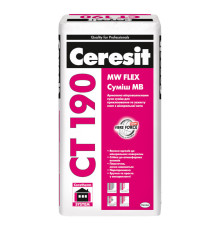 Ceresit CT 190 MW Flex Армировочный клей для приклеивания каменной ваты, 25 кг