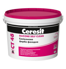 Ceresit CT 48 Silicone Self Clean Силіконова фасадна і інтер’єрна фарба, база A і C, 10 л