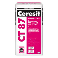 Ceresit CT 87 White Flexible Клей белый для пенопласта, пенополистирола, стиродура пеноплекса и минваты, 25 кг.