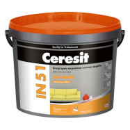 Ceresit IN 51 Standard Акриловая белая интерьерная краска, 5 и 10 л