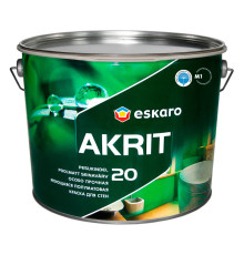 Eskaro Akrit 20 Акрилатная интерьерная белая краска, 5.7 и 9.5 л