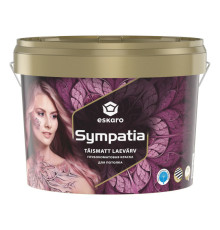 Eskaro Sympatia Водоэмульсионная белая краска для потолка, 9.5 л