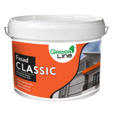 Green Line Fasad Classic Акрилова фасадна і інтер’єрна біла фарба, 10 л