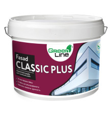 Green Line Fasad Classic Plus Акрилова фасадна і інтер’єрна біла фарба, 10 л