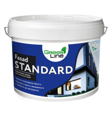 Green Line Fasad Standard Акрилова фасадна і інтер’єрна біла фарба, 10 л