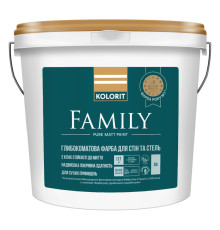 Kolorit Family Акрилатна біла фарба для внутрішніх робіт, 9 л