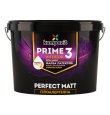 Kompozit Prime 3 Латексная белая краска для внутренних работ, 9 л