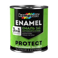 Kompozit Protect Эмаль антикоррозионная 3 в 1 (серая, белая, графит, коричневая, черная, коричневая), 2.7 кг