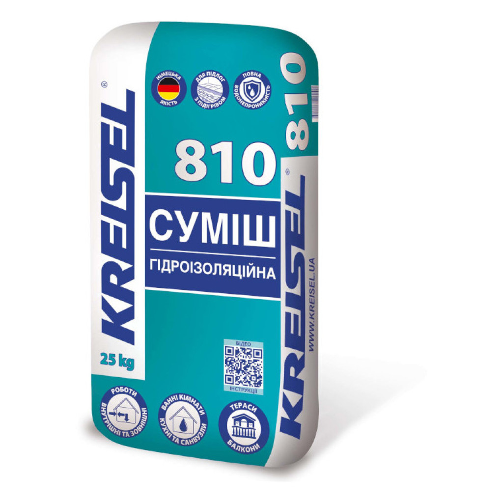Kreisel 810 Суміш гідроізоляційна однокомпонентна, 25 кг