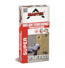 Master Super Клеевая смесь для армирования и приклеивания пенопласта, пенополистирола и базальтовой ваты, 25 кг