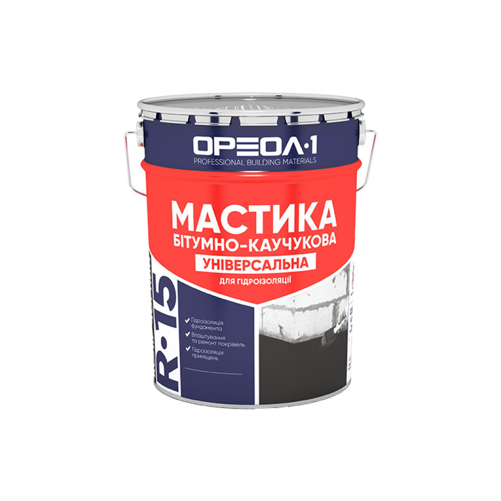 Ореол-1 Універсальна Мастика битумно-каучуковая, 25 кг