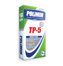 Polimin ТП-5 Суміш гіпсова самовирівнювальна для теплої підлоги, 2-50 мм, 20 кг