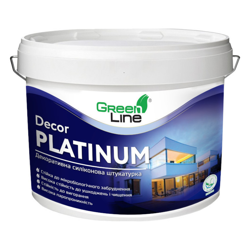 Поліпласт Decor Platinum Штукатурка Баранець декоративна силіконова біла, 25 кг