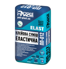Полипласт ПП-012 Elast Клей для керамогранита и плитки большого размера, 25 кг