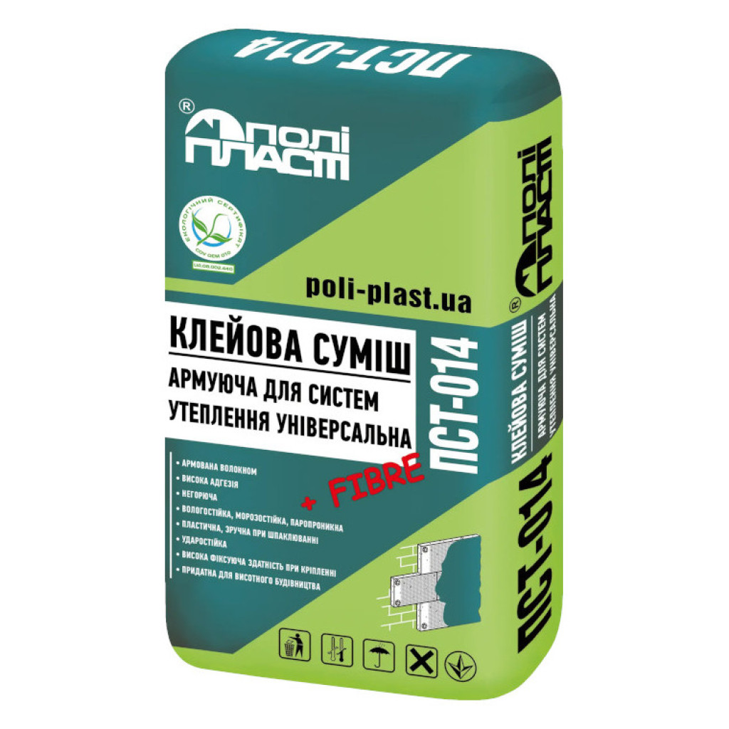 Полипласт ПCT 014 Клей для армирования и приклеивания теплоизоляции, 25 кг