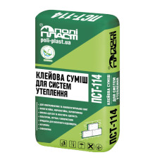 Полипласт ПCT 114 Клей для ППС, ЭППС, минватных плит и графитового пенопласта, 25 кг