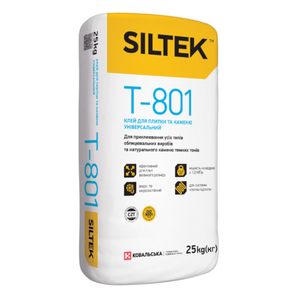 Siltek Т-801 Клей универсальный для плитки и камня до 80*80 см, 25 кг