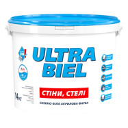 Sniezka Ultra Biel Акриловая белая краска для стен и потолка, 14 кг