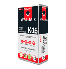 Wallmix К-16 Клей для плитки термостойкий, 25 кг