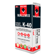 Wallmix К-40 Эластичный белый клей для мрамора и мозаики, 25 кг