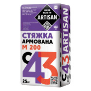 Artisan С-43 Стяжка черновая армированная, 10-100 мм, 25 кг