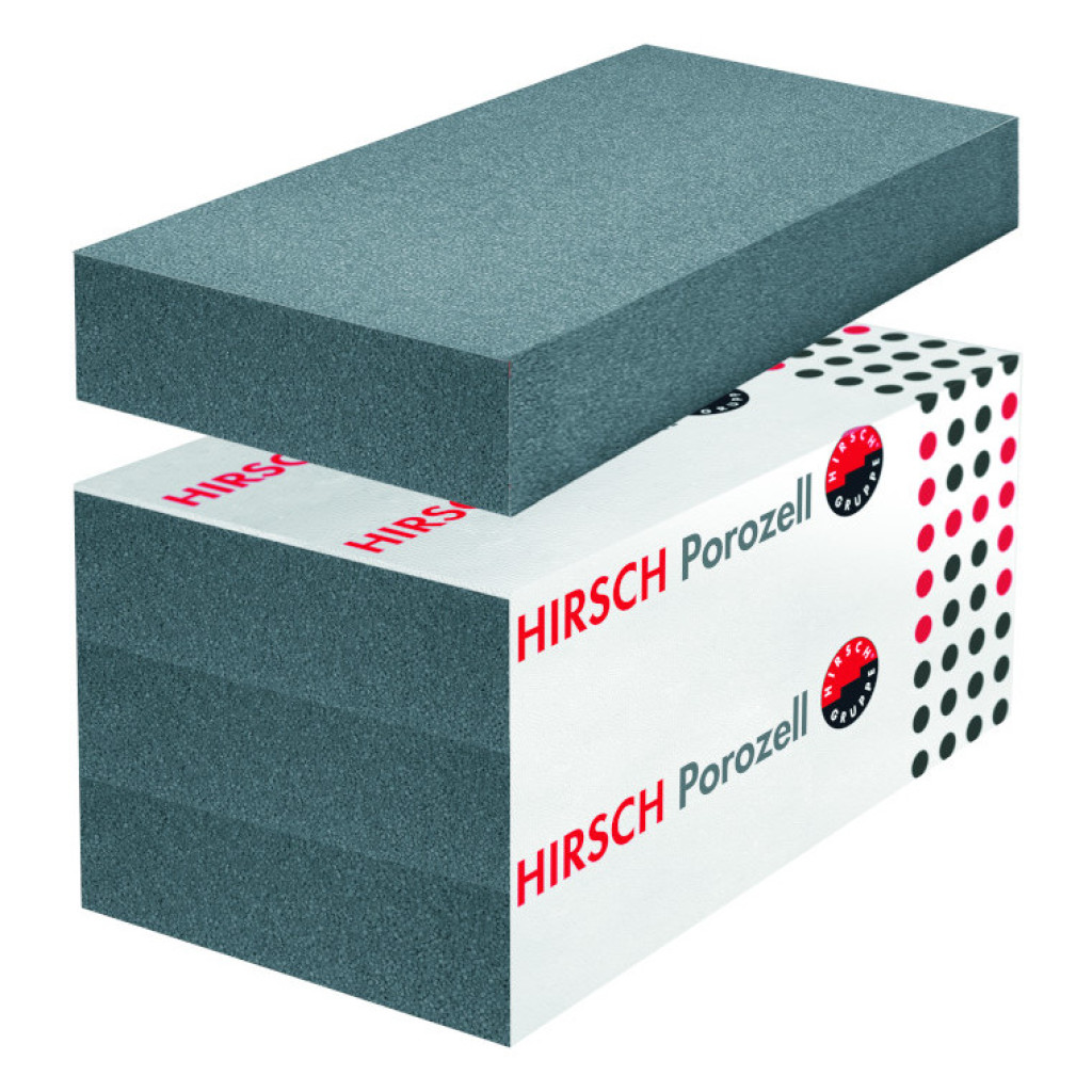 Пенопласт Hirsch Porozell EPS 60 Graphite 100*500*1000 мм, 13 кг/м3, 6 шт/упак