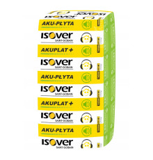 Isover Aku-Plyta Минеральная звукоизоляционная вата, 1200*600*75 мм, 8.64 м²