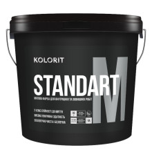Kolorit Standart М Латексна біла фарба для внутрішніх і зовнішніх робіт, 9 л