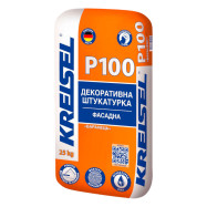 Kreisel P100 Штукатурка Баранець мінеральна біла фасадна декоративна, 1.5 і 2 мм, 25 кг