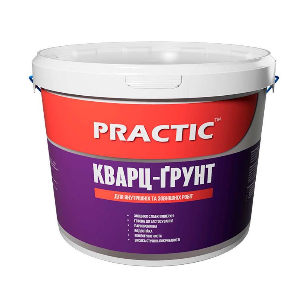 Practic Кварц-грунт Грунтовка адгезионная, 10 л