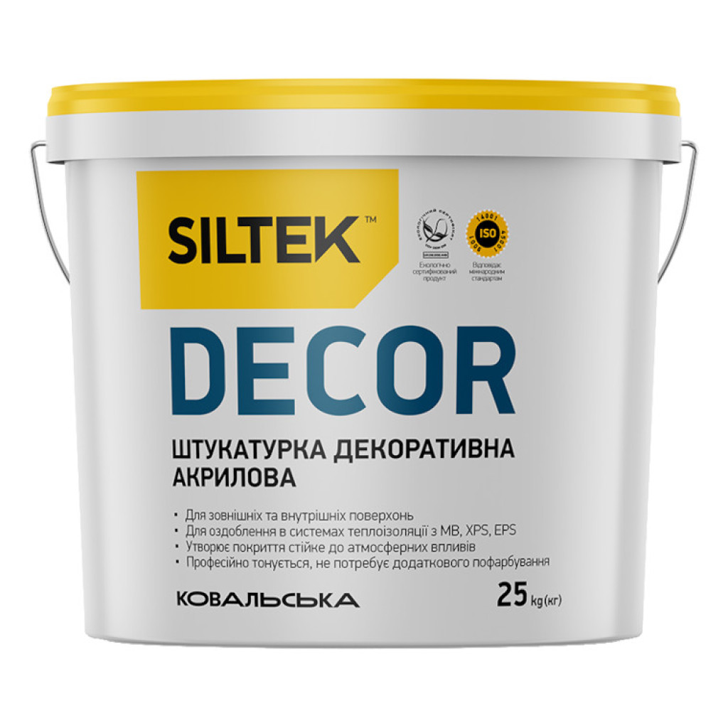 Siltek Decor Штукатурка Камінцева біла декоративна фактурна база DА, 1.5 мм, 25 кг