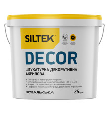 Siltek Decor Штукатурка Камінцева біла декоративна фактурна база DА, 1.5 мм, 25 кг