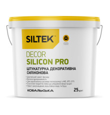 Siltek Decor Silicon Pro Штукатурка Камінцева біла декоративна силіконова база DА, 1.5 мм, 25 кг