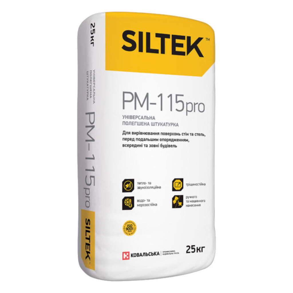 Siltek PМ-115 Pro Штукатурка цементная облегченная универсальная с перлитом, 25 кг