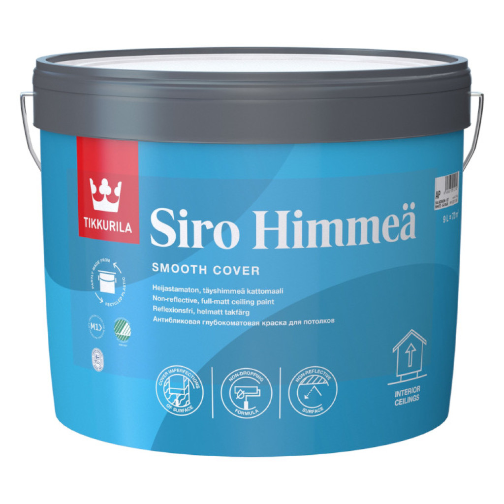 Tikkurila Siro Himmea Акриловая белая краска для потолка, 9 л
