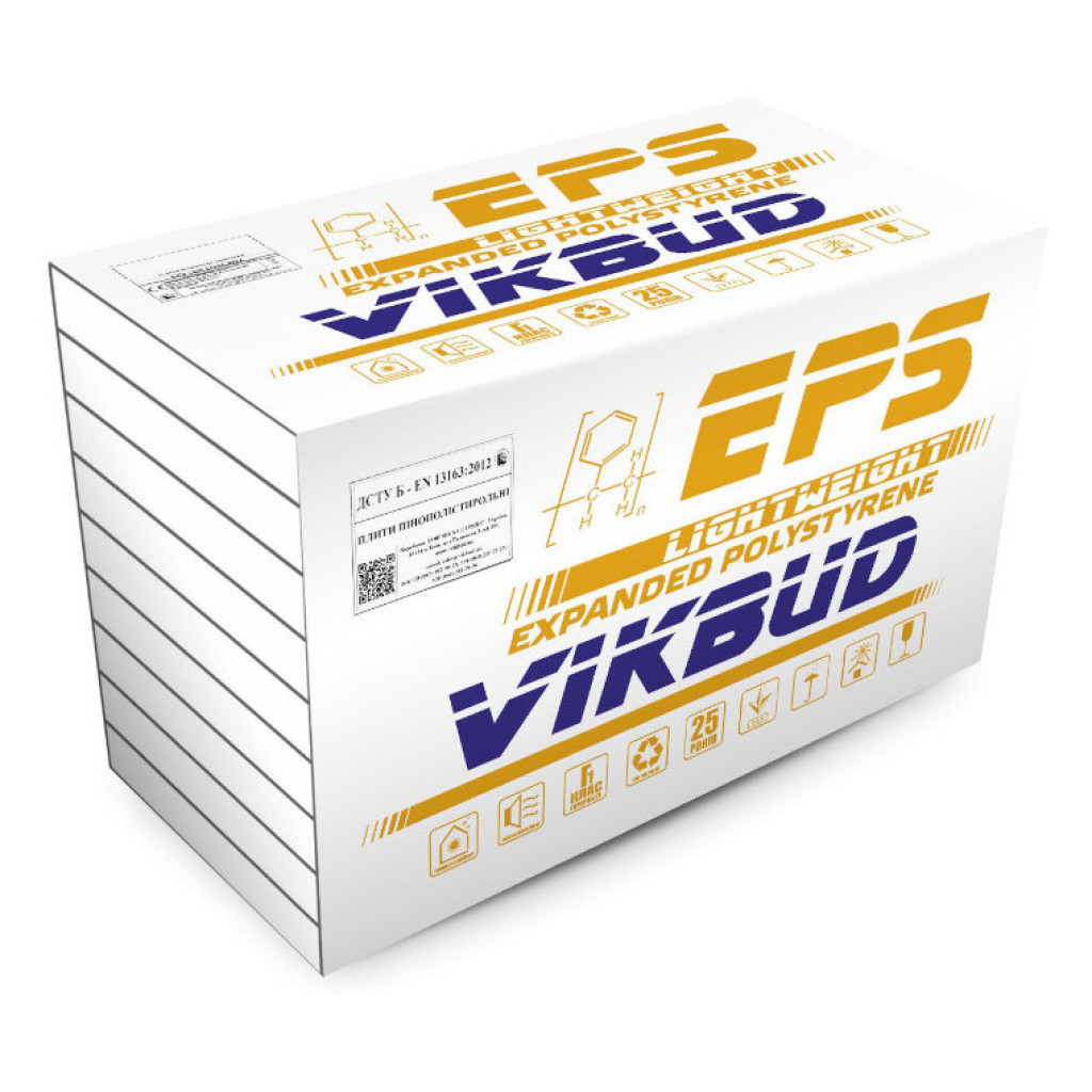VikBud EPS S Lightweight Пенопласт, 1000*500*20, 1000*500*50 и 1000*500*100мм